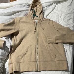 Lady foot locker L tan full front zip sweatshirt